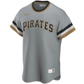 Pittsburgh Pirates Nike Road Cooperstown Collection Jersey - Gray product image 1, provided for visual reference and product