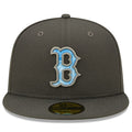 New Era Boston Red Sox 59FIFTY Fitted Hat - Charcoal Grey product image 1, provided for visual reference and product detail