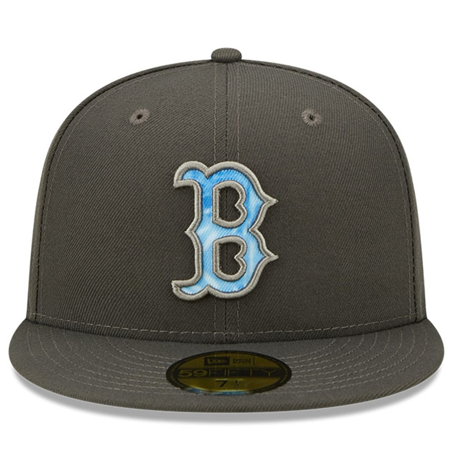 New Era Boston Red Sox 59FIFTY Fitted Hat - Charcoal Grey product image 1, provided for visual reference and product detail