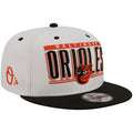 New Era Baltimore Orioles Title 9FIFTY Snapback Hat - White/Black product image 1, provided for visual reference and product