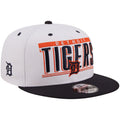 New Era Detroit Tigers Retro Title 9FIFTY Snapback Hat - White/Navy product image 1, provided for visual reference and