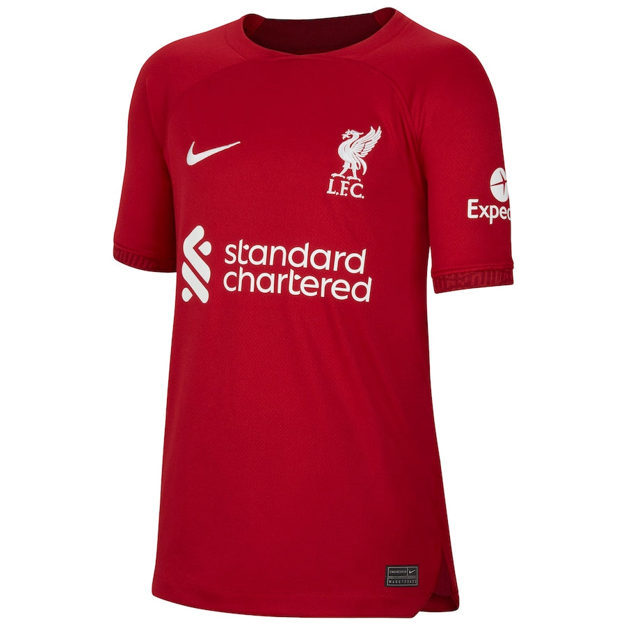 Nike Jr Liverpool FC 2022/23 Stadium Home product image 1, provided for visual reference and product detail review