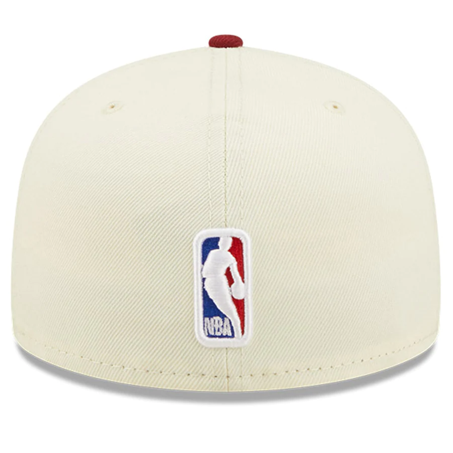 Cleveland Cavaliers New Era 2022 NBA Draft 59FIFTY Fitted Hat - Cream/Wine product image 4, provided for visual reference