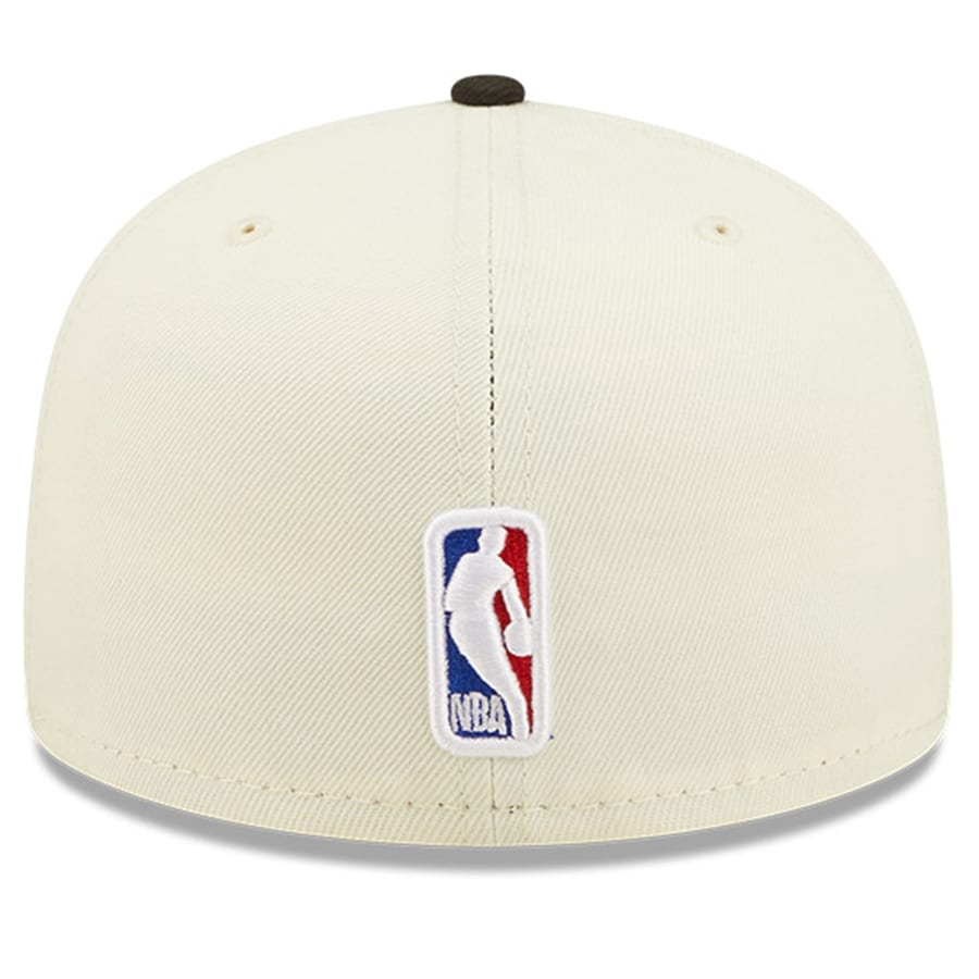 Miami Heat New Era 2022 NBA Draft 59FIFTY Fitted Hat - Cream/Black product image 3, provided for visual reference and