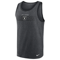 Nike Men Las Vegas Raiders Tri-Blend Tank Top-Heathered Charcoal product image 1, provided for visual reference and product
