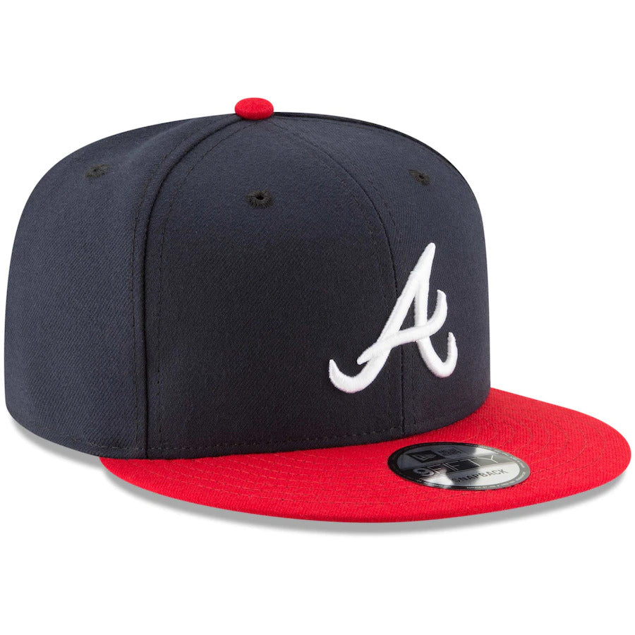 New Era Atlanta Braves Team Color Basic 9FIFTY Snapback-Navy/Red product image 1, provided for visual reference and product