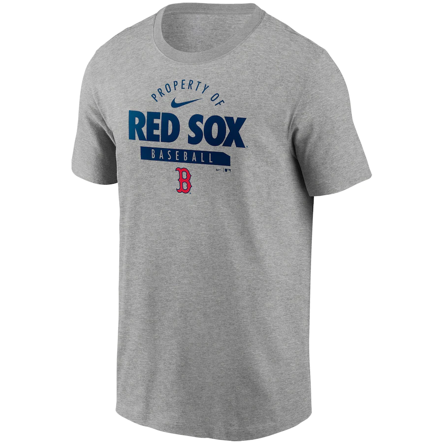 Nike Boston Red Sox Primetime Property Of Practice T-Shirt - Gray product image 1, provided for visual reference and product