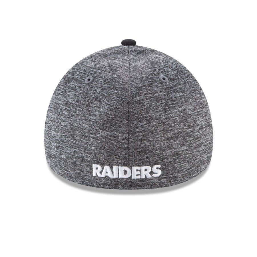 Las Vegas Raiders New Era Fierce Fill 39THIRTY Flex Hat - BLACK/GREY product image 4, provided for visual reference and