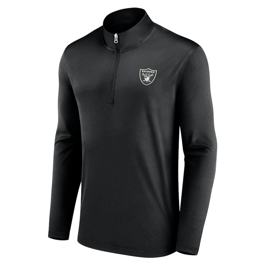Fanatics Branded Men Las Vegas Raiders Underdog Quarter-Zip Jacket - Black product image 1, provided for visual reference