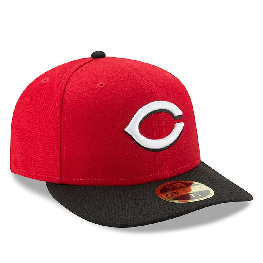Cincinnati Reds New Era Red/Navy Road Authentic Collection On-Field Low Profile 59FIFTY Fitted Hat-RED/BLACK product image