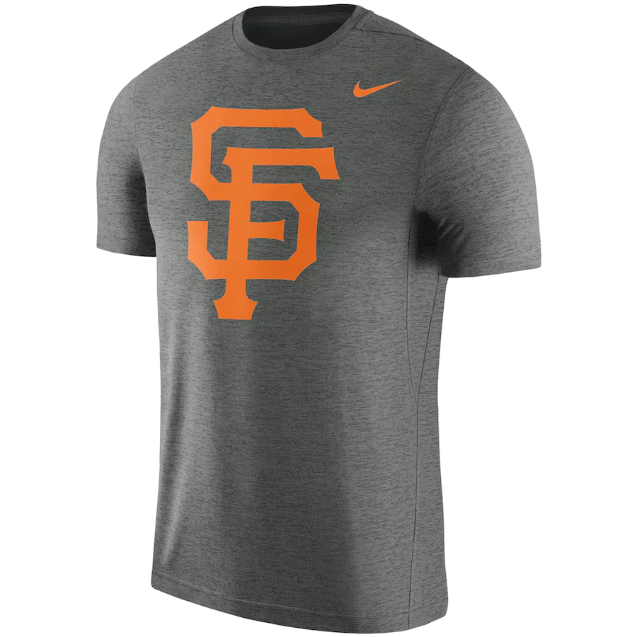 Nike San Francisco Giants Logo Touch Performance T-Shirt - Heathered Charcoal product image 1, provided for visual reference