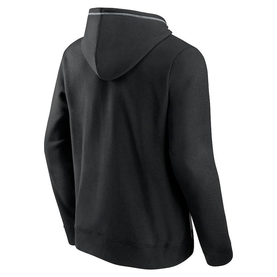 Las Vegas Raiders Fanatics Branded Expansion Full-Zip Hoodie-Heathered Charcoal/Black product image 2, provided for visual