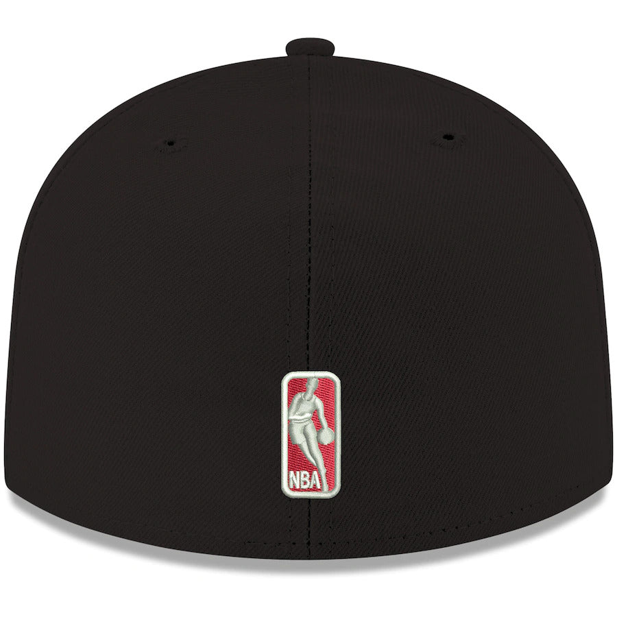New Era Chicago Bulls Basic 59FIFTY- black product image 2, provided for visual reference and product detail review