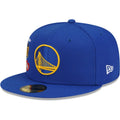 Golden State Warriors New Era Royal City Cluster 59FIFTY Fitted Hat- Blue product image 1, provided for visual reference and