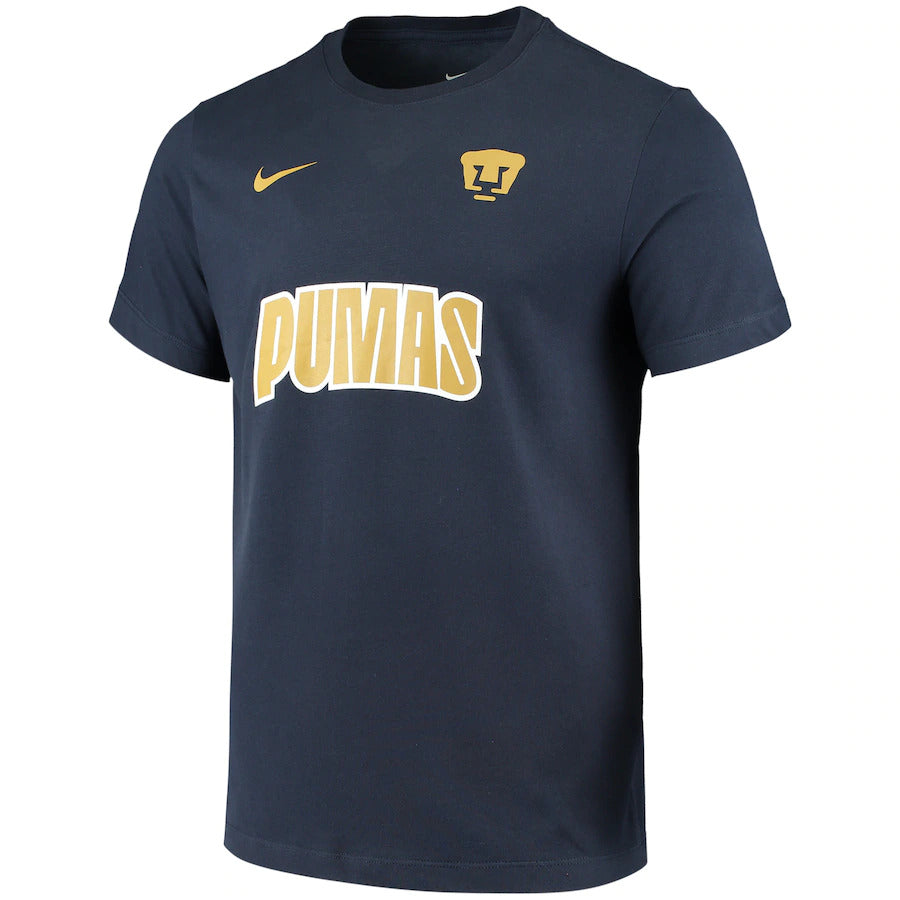Nike Pumas U.N.A.M T-Shirt-Blue/Gold product image 1, provided for visual reference and product detail review