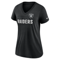 Nike Las Vegas Raiders Women Team Name Logo V-Neck Tri-Blend T-Shirt – Black product image 1, provided for visual reference