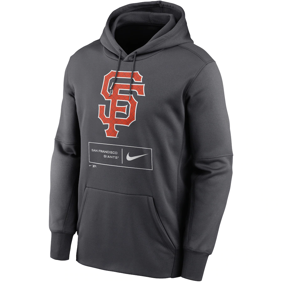 Nike Anthracite Men San Francisco Giants Pattern Logo Performance Pullover Hoodie product image 1, provided for visual