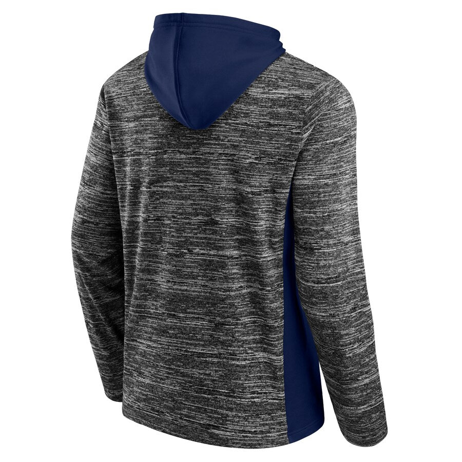 Atlanta Braves Fanatics Branded Instant Replay Colorblock Space-Dye - Pullover Hoodie - Charcoal/Navy product image 2,