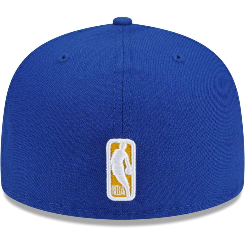 Golden State Warriors New Era Royal City Cluster 59FIFTY Fitted Hat- Blue product image 4, provided for visual reference and