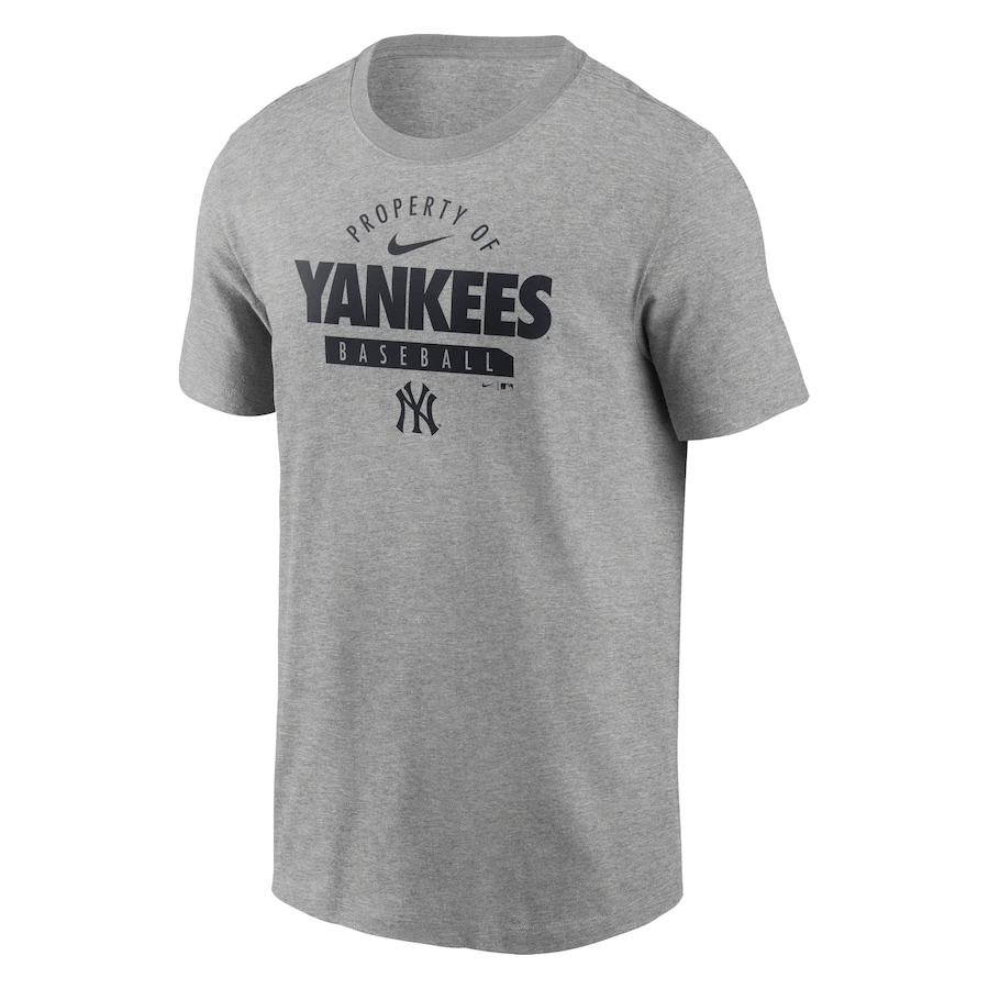 Nike New York Yankees Primetime Property Of Practice T-Shirt - Gray product image 1, provided for visual reference and