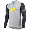 Nike Liverpool Strike Drill Raglan Quarter-Zip Top - Gray product image 1, provided for visual reference and product detail