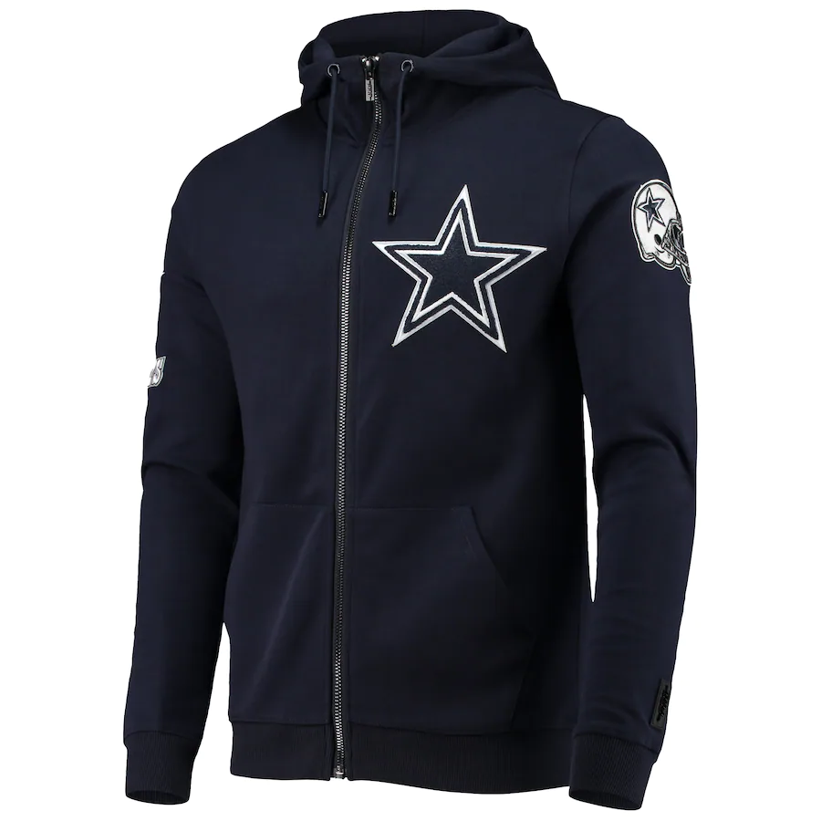 Pro Standard Dallas Cowboys Logo Zipper Hoody product image 1, provided for visual reference and product detail review