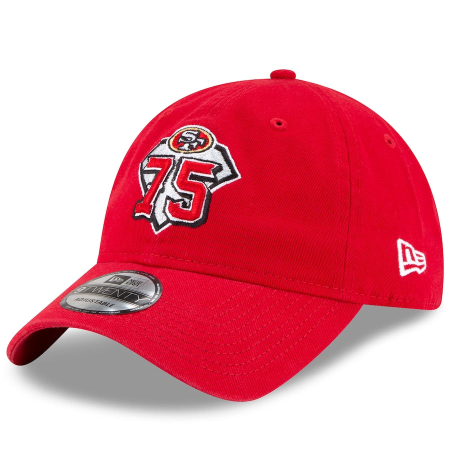 San Francisco 49ers New Era 75th Anniversary 9TWENTY Adjustable Hat - Scarlet product image 1, provided for visual reference