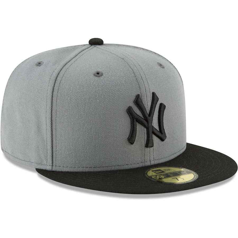 New Era New York Yankees Basic Collection 59Fifty - Grey/Black product image 3, provided for visual reference and product