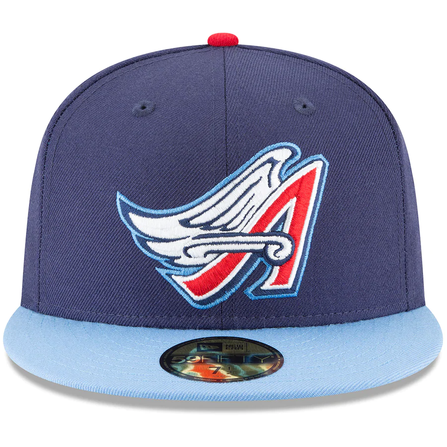 New Era California Angels Navy Cooperstown Collection Wool 59FIFTY Fitted Hat product image 2, provided for visual reference
