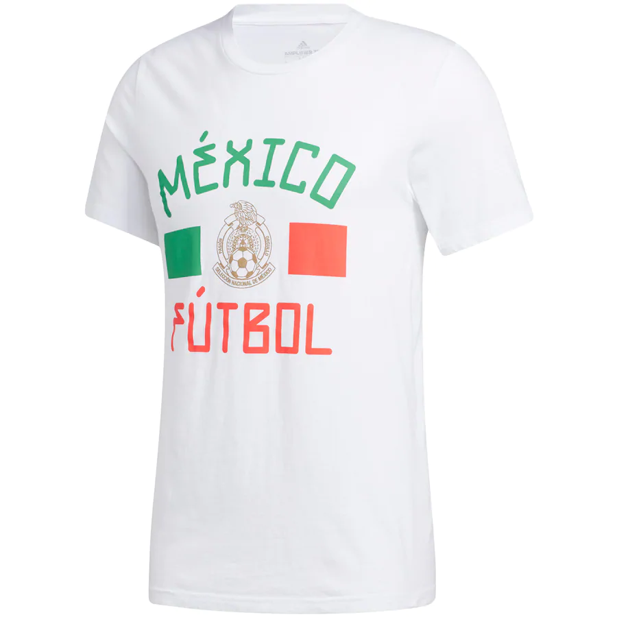 Adidas Mexico Flag Inspired Amplifier T-Shirt - White product image 1, provided for visual reference and product detail