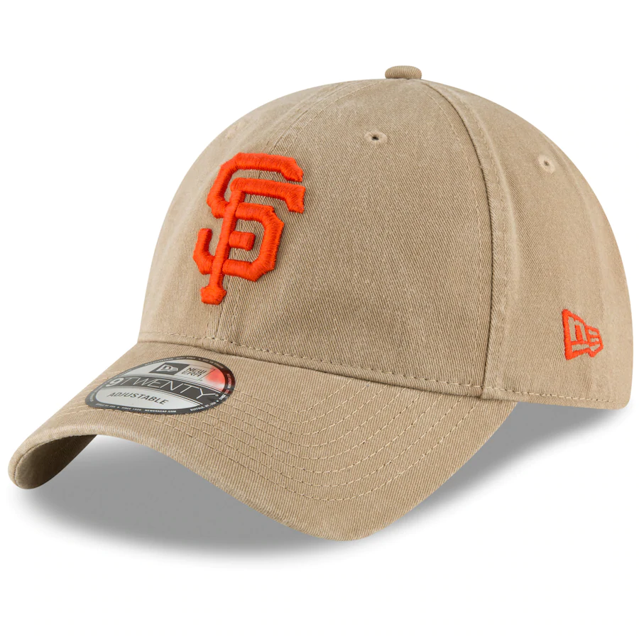 San Francisco Giants New Era Core Classic 2.0 9TWENTY Adjustable Hat - Khaki product image 1, provided for visual reference