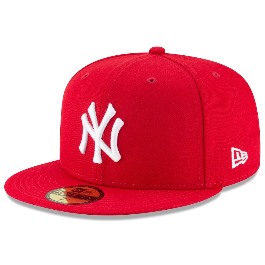 New York Yankees 59FIFTY FITTED Hat- Scarlet product image 1, provided for visual reference and product detail review