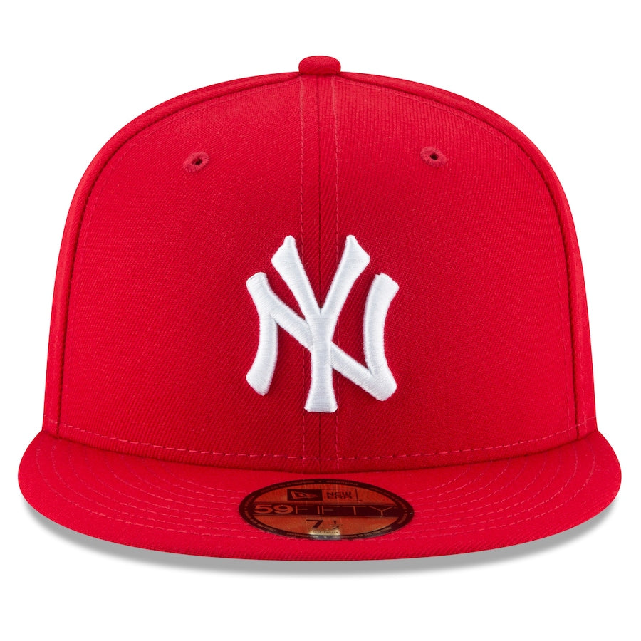 New York Yankees 59FIFTY FITTED Hat- Scarlet product image 4, provided for visual reference and product detail review
