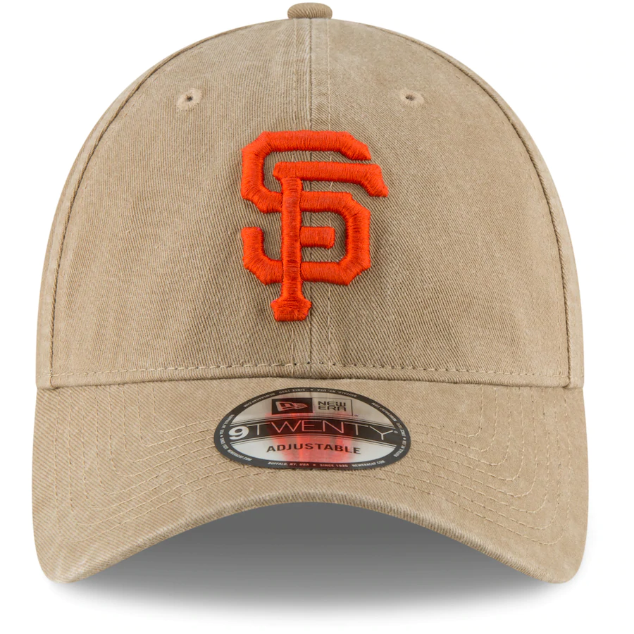 San Francisco Giants New Era Core Classic 2.0 9TWENTY Adjustable Hat - Khaki product image 2, provided for visual reference