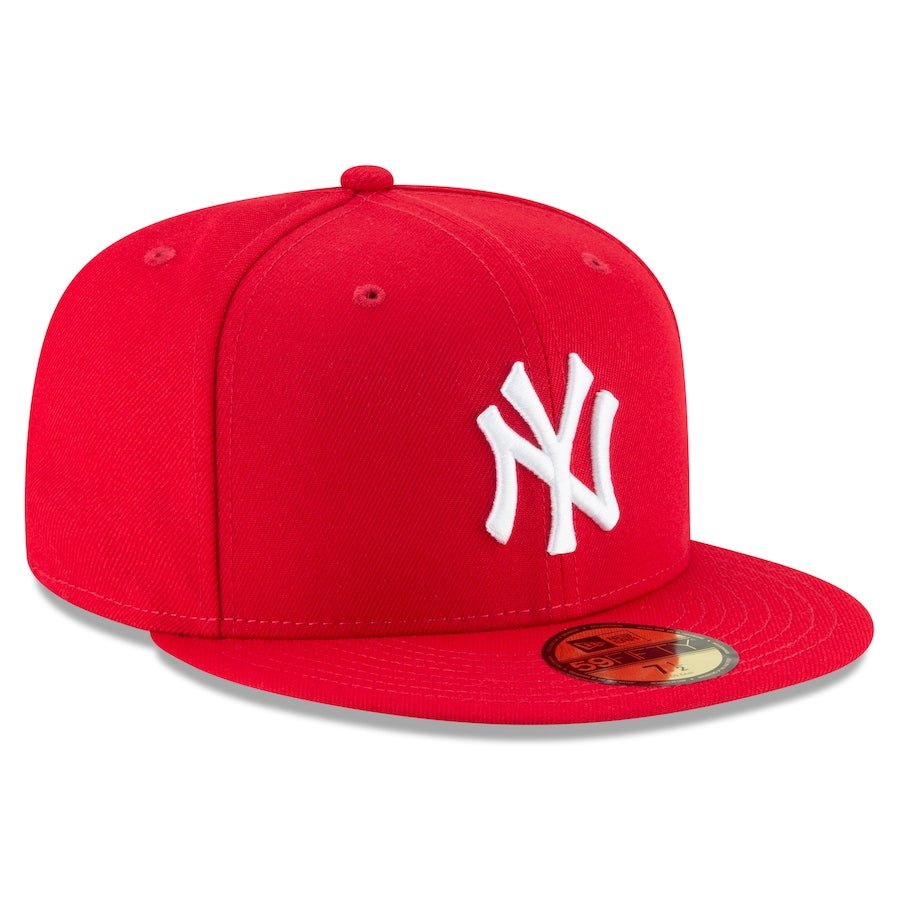 New York Yankees 59FIFTY FITTED Hat- Scarlet product image 3, provided for visual reference and product detail review