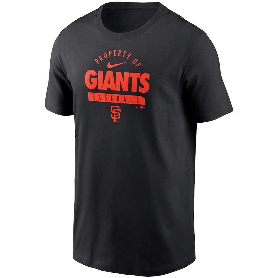 Nike San Francisco Giants White Primetime Property Of Practice T-Shirt-Black product image 1, provided for visual reference