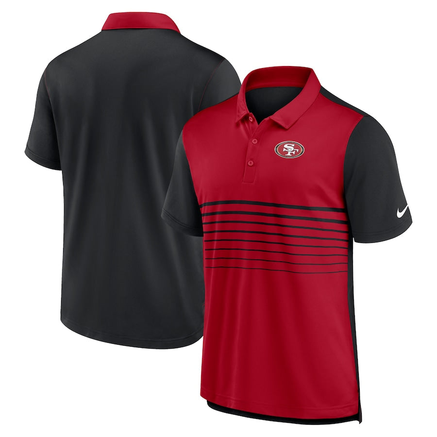 Nike San Francisco 49ers Fashion Performance Polo - Black/Scarlet product image 3, provided for visual reference and product