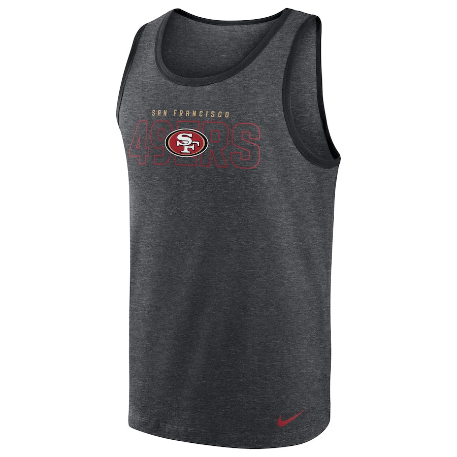 Nike Men San Francisco 49ers Tri-Blend Tank Top product image 1, provided for visual reference and product detail review