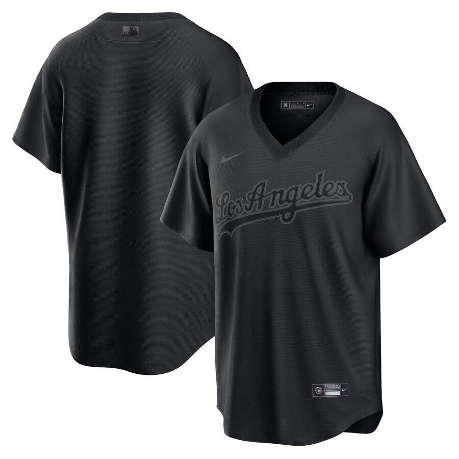 Los Angeles Dodgers Nike Pitch Black Fashion Replica Jersey - Black product image 2, provided for visual reference and