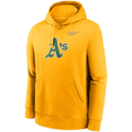 Nike Oakland Athletics Cooperstown Mashup Logo Club Pullover Hoodie - Gold product image 1, provided for visual reference