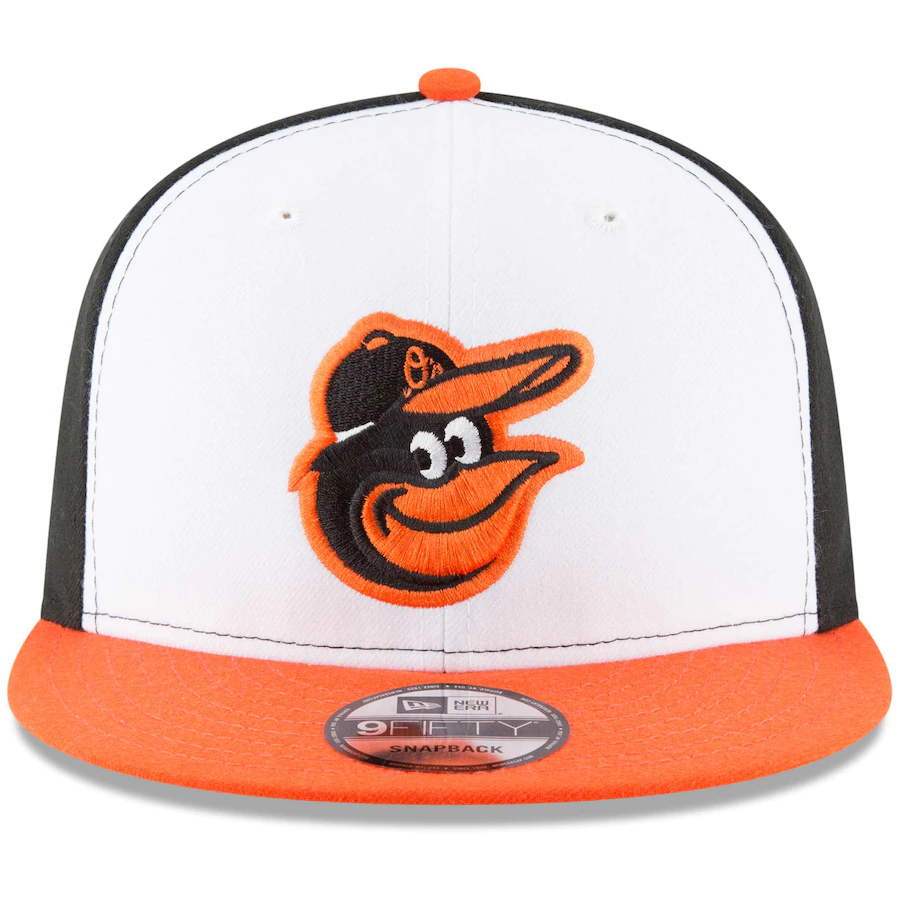 New Era Baltimore Orioles Team Color 9FIFTY Snapback Hat - White/Orange product image 3, provided for visual reference and