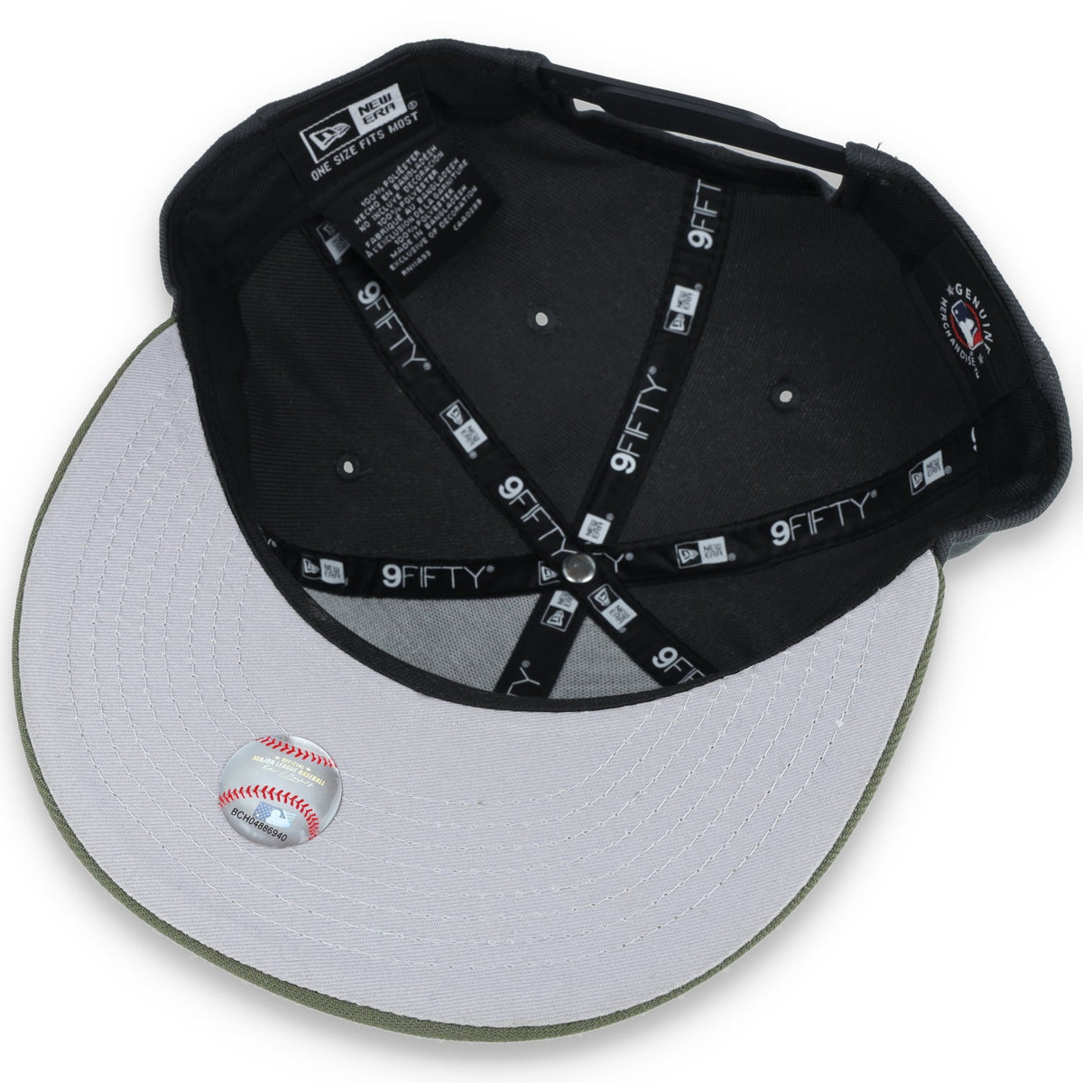 New Era Detroit Tigers 2-Tone Color Pack 9FIFTY Snapback Hat- Grey/Olive product image 7, provided for visual reference and