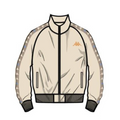 Kappa 222 Banda Dullo Track Jacket-Beige Ecru-Brown-Blue Cielo product image 1, provided for visual reference and product