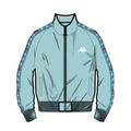 Kappa 222 Banda Dullo Track Jacket-Green Water-Blue Peacock-Red Toreador product image 1, provided for visual reference and