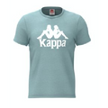Kappa AUTHENTIC ESTESSI T-SHIRT-GREEN Water/BRIGHT WHITE product image 1, provided for visual reference and product detail