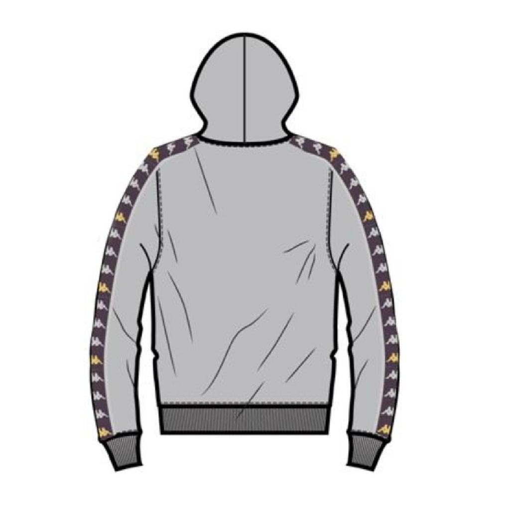 Kappa 222 Banda Hurtado 3 Hoodie - Grey-Violet Bloom-Yellow product image 2, provided for visual reference and product