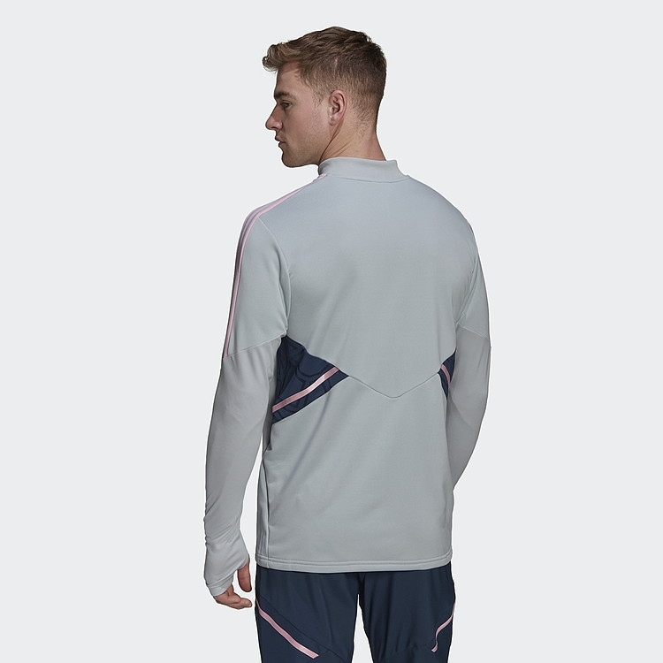 Adidas Arsenal FC Training Top - Gray/Pink product image 2, provided for visual reference and product detail review