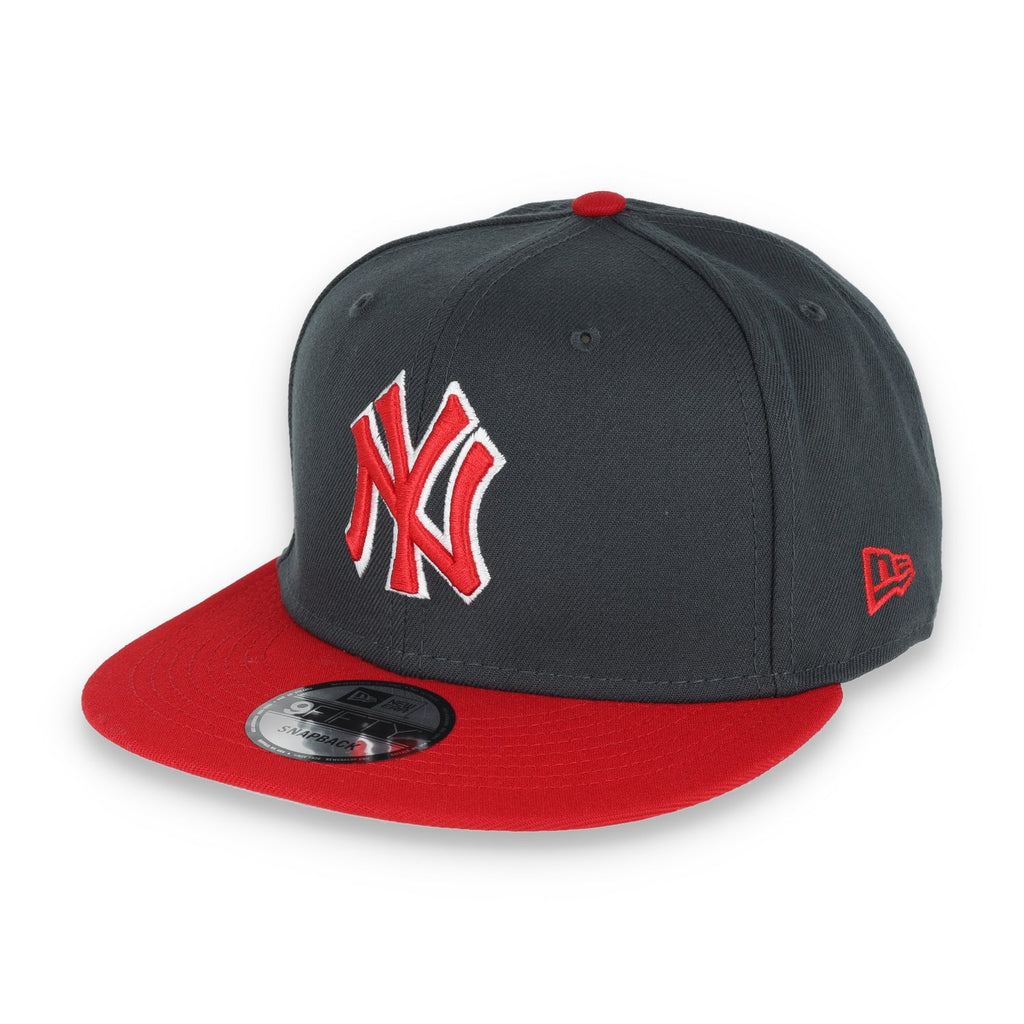 New York Yankees 2-Tone Color Pack 9FIFTY Snapback Hat- Grey/Scarlet product image 3, provided for visual reference and