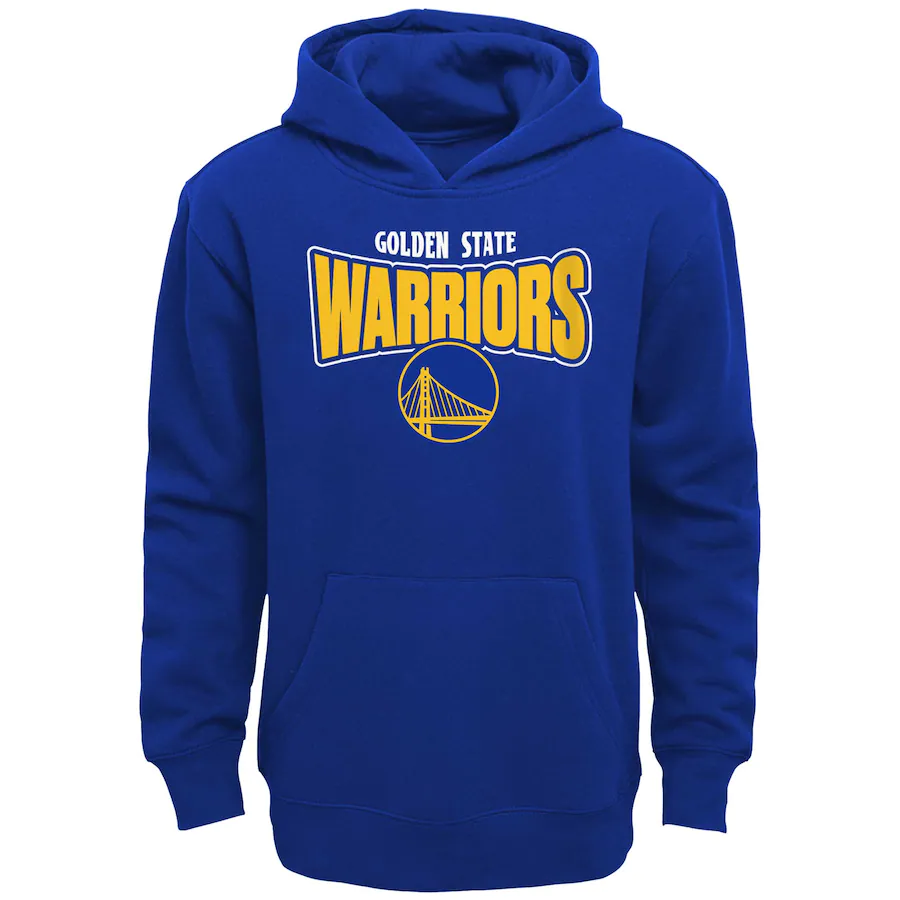Youth Golden State Warriors Royal Draft Pick Pullover Hoodie product image 1, provided for visual reference and product